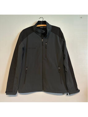 SWISS TECH Performance Jacket Mens Medium Gray Black Softshell Utility Jacket